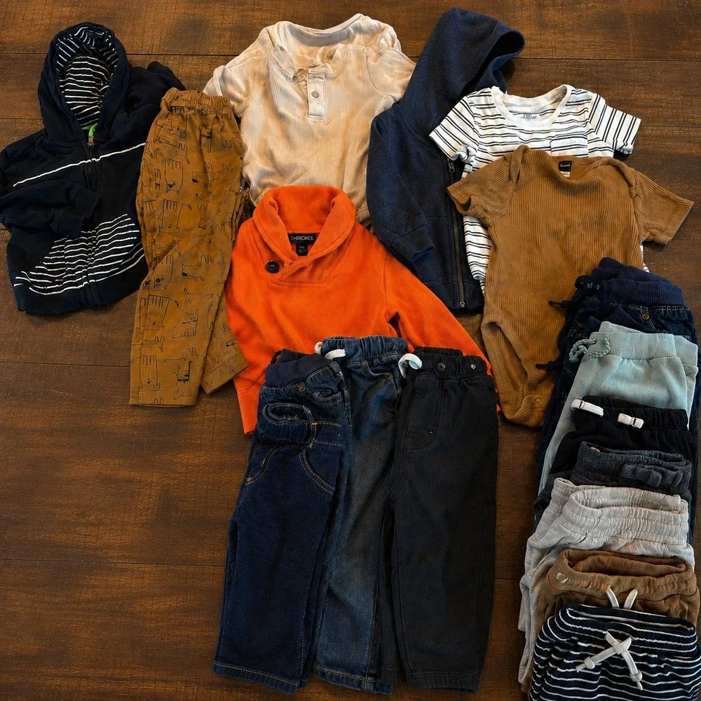 Toddler Boy 18-24 Month Clothing Bundle Old Navy Cherokee Garanimals 15+ Pc Lot